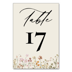 Numeração De Mesa Casamento Moderno Boho Chic Wildflower