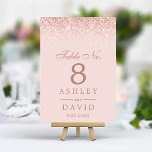 Numeração De Mesa Casamento Moderno Cor-de-Rosa-Blush da Confetti Do<br><div class="desc">Rosa Dourado Confetti Blush Modern Wedding Table Number. Linda e simples confete de rosa de ouro de vidro vintage contra um fundo cor-de-rosa. Este design moderno personalizado pode ser facilmente personalizado com seus próprios detalhes.</div>