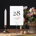 Numeração De Mesa Casamento Moderno da Caligrafia rosa Dourada<br><div class="desc">Rosa Dourada Calliografia Número Moderno da Mesa Casada - moderno e impressionante - parte de uma coleção</div>