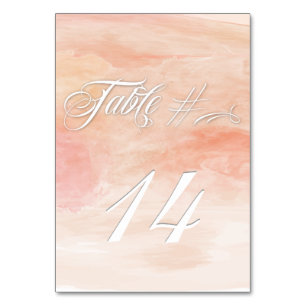 NUMERAÇÃO DE MESA CASAMENTO MODERNO DE ÁGUA CORAL