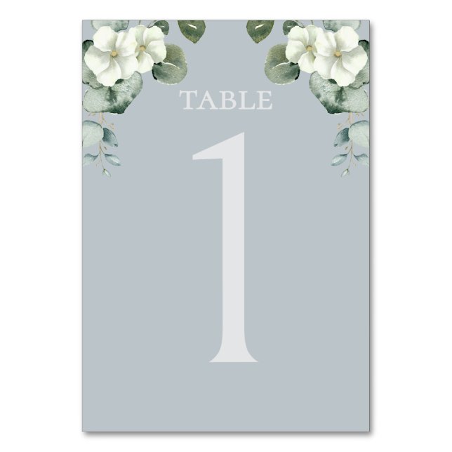 Numeração De Mesa Casamento moderno de Design de Eucalyptus (Frente)