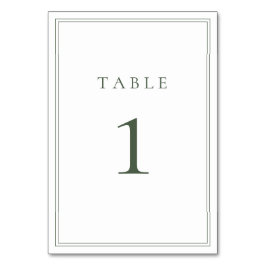 Numeração De Mesa Casamento Moderno e Minimalista Dark Sage