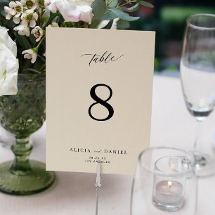 Numeração De Mesa Casamento moderno elegante minimalista preto e mar