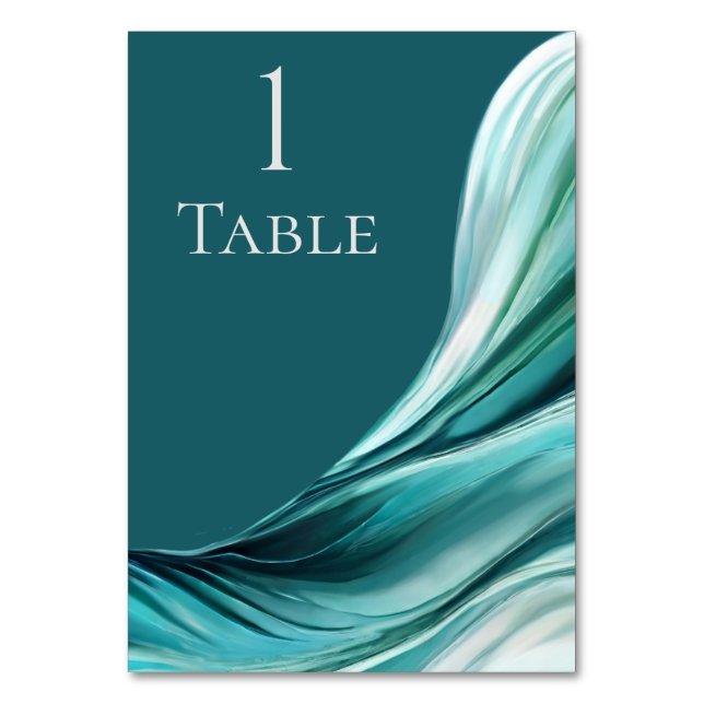 Numeração De Mesa Casamento Moderno - Emerald Green - (Frente)