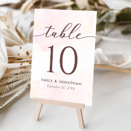 Numeração De Mesa Casamento Moderno Minimalista