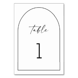 Numeração De Mesa Casamento Moderno Minimalista | Arco Preto e Branc