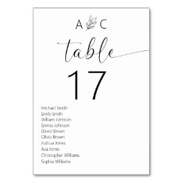 Numeração De Mesa Casamento Moderno Minimalista Negro e Branco