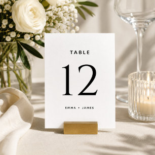 Numeração De Mesa Casamento Moderno Simples Ultra Minimalista