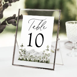 Numeração De Mesa Casamento na Floresta de Sempre-Vivas da Montanha 
