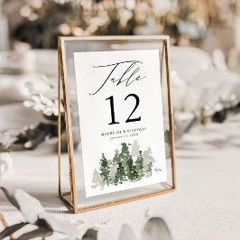 Numeração De Mesa Casamento na Floresta Rústica de Pinheiros
