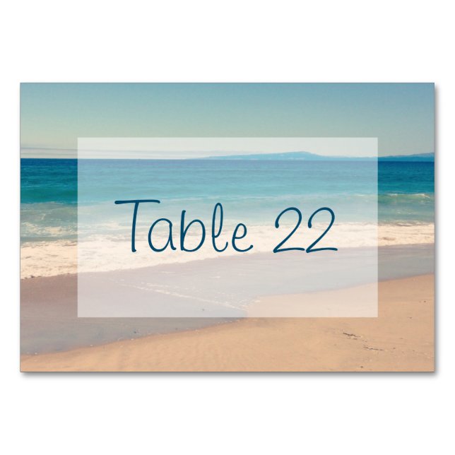 Numeração De Mesa Casamento na Praia Aqua (Frente)