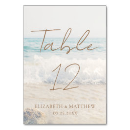Numeração De Mesa Casamento na Praia Casamento à Beira-Mar/Casamento