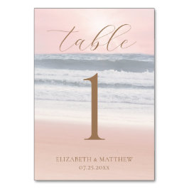 Numeração De Mesa Casamento na Praia do Pôr do Sol