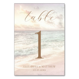 Numeração De Mesa Casamento na Praia do Pôr do Sol
