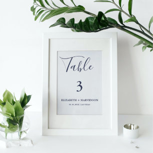Numeração De Mesa Casamento Náutico Moderno e elegante