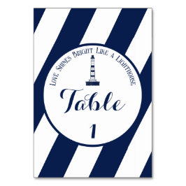 Numeração De Mesa Casamento Náutico Náutico Elegante - Marinho Azul,