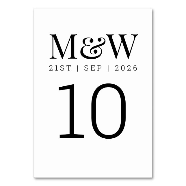 Numeração De Mesa Casamento Negro Branco (Verso)