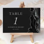 Numeração De Mesa Casamento Negro de Prata Escura<br><div class="desc">A borda direita desta elegante e moderna carta de números da mesa de casamento apresenta uma coloração aquosa preta,  aparada com falso brilho prateado. O texto personalizável combina fontes de serif romana de cinza prateada,  itálico e de placa de impressão em um fundo fora do preto.</div>