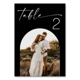 Numeração De Mesa Casamento Negro Minimalista Foto Moderna Elegant