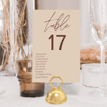 Numeração De Mesa Casamento Neutral Minimalista Terracotta Boho<br><div class="desc">Estes números minimalistas de mesas de casamento "boho neutro" do terracotta são a forma perfeita de adicionar um toque de estilo e sofisticação ao seu grande dia. Os números são feitos a partir de terracota de alta qualidade e devem durar por anos. Eles também são leves e fáceis de instalar,...</div>