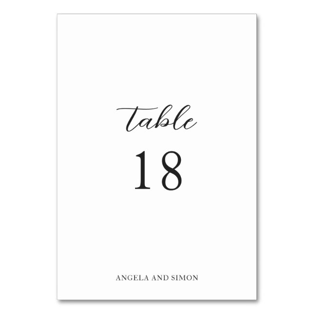 Numeração De Mesa Casamento Neutro Moderno Elegante (Frente)