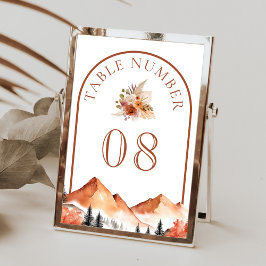 Numeração De Mesa Casamento no Arco da Floresta da Montanha de Terra