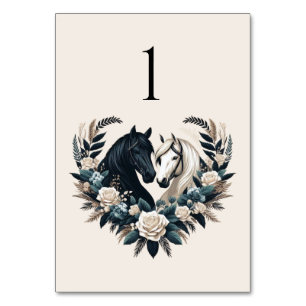Numeração De Mesa Casamento no Campo - Cavalos Apaixonados