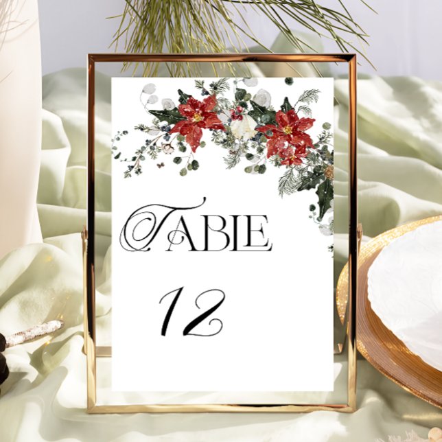 Numeração De Mesa Casamento no inverno de Natal (Criador carregado)