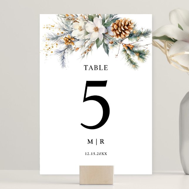 Numeração De Mesa Casamento no inverno Floral Rustic (Criador carregado)