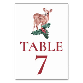 Numeração De Mesa Casamento no inverno Vermelho Número da Tabela Núm