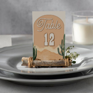 Numeração De Mesa Casamento ou Chá de Bebê Boho do Deserto Cacto do