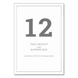 Numeração De Mesa Casamento ou evento de texto vertical mínimo em br