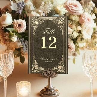 Numeração De Mesa Casamento Ouro Preto Elegante Roteiro Antigo