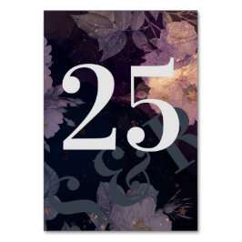 Numeração De Mesa Casamento outono Roxo Moderno Monograma