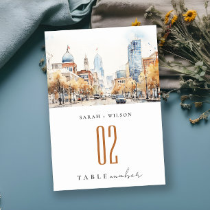 Numeração De Mesa Casamento Paisagem Aquarela em Indianapolis, India