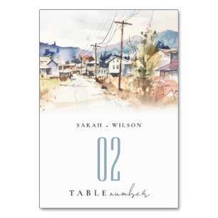 Numeração De Mesa Casamento Paisagem em Asheville, Carolina do Norte