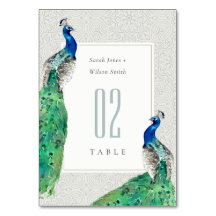 Casamento Peacock de Aquarela com Ornamentado Clás