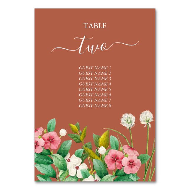 Numeração De Mesa Casamento Pergueiro-Laranja-Arrasto-Burnt (Frente)