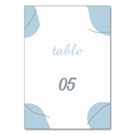 Numeração De Mesa Casamento Personalizado Azul Simples