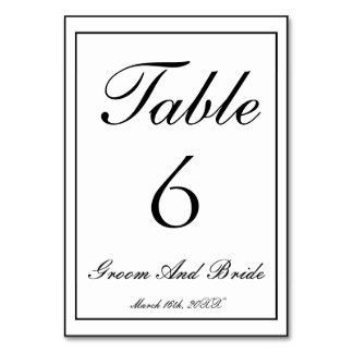 Numeração De Mesa Casamento Personalizado B&W