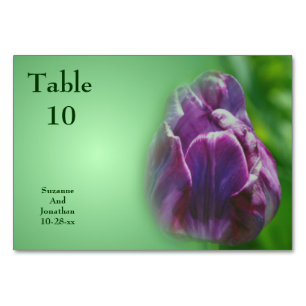 Numeração De Mesa Casamento Personalizado Da Flor Da Tulpa Roxa