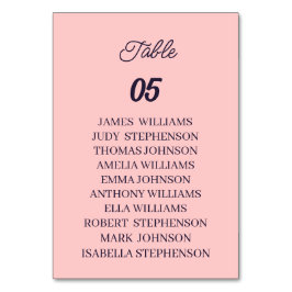 Numeração De Mesa Casamento Personalizado de Peach