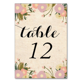 Numeração De Mesa Casamento Personalizado Floral De Cores De Água Ru