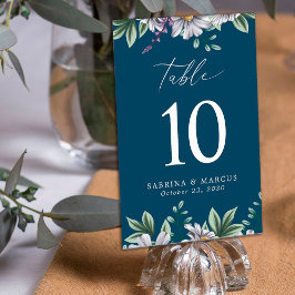 Numeração De Mesa Casamento Personalizado Floral Personalizado Elega