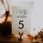 Numeração De Mesa Casamento Personalizado Mínimo Moderno<br><div class="desc">Se você está planejando um casamento ou um evento com um tema elegante moderno, números personalizados de tabelas são uma forma excelente de adicionar um toque único à sua decoração. Com linhas limpas e designs simples, esses números de tabela se ajustado perfeitamente na sua estética. Para obter mais itens de...</div>