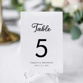 Numeração De Mesa Casamento Personalizado Moderno Minimalista