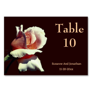 Numeração De Mesa Casamento Personalizado Peach Rosebud