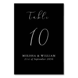 Numeração De Mesa Casamento Preto Chic