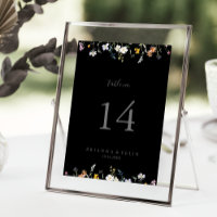 Casamento Preto Floral Multicolor Selvagem