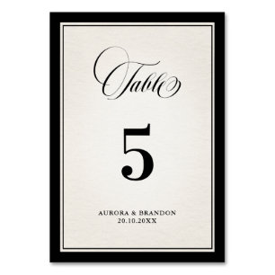 Numeração De Mesa Casamento Preto Luxuoso Chic de Dinheiro Antigo Mo